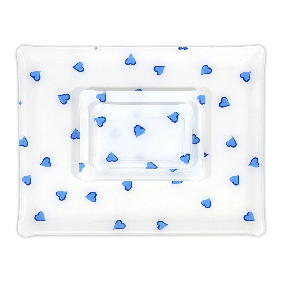 Coeurs Blue Laminated Trays
