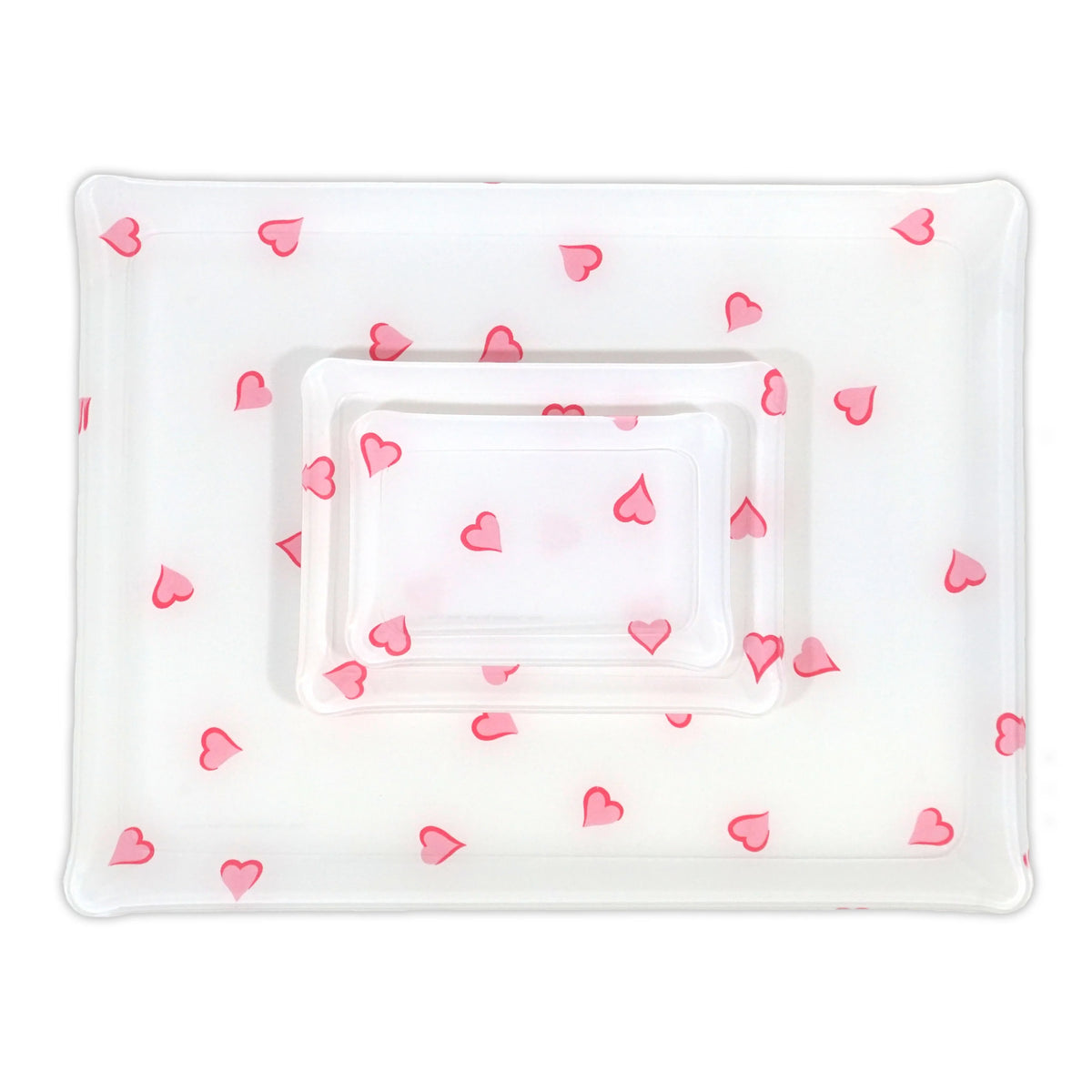 Coeurs Pink Laminated Trays