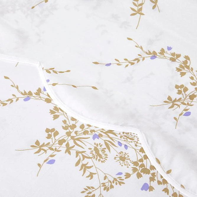Jeté de Fleurs Taupe & Violet
