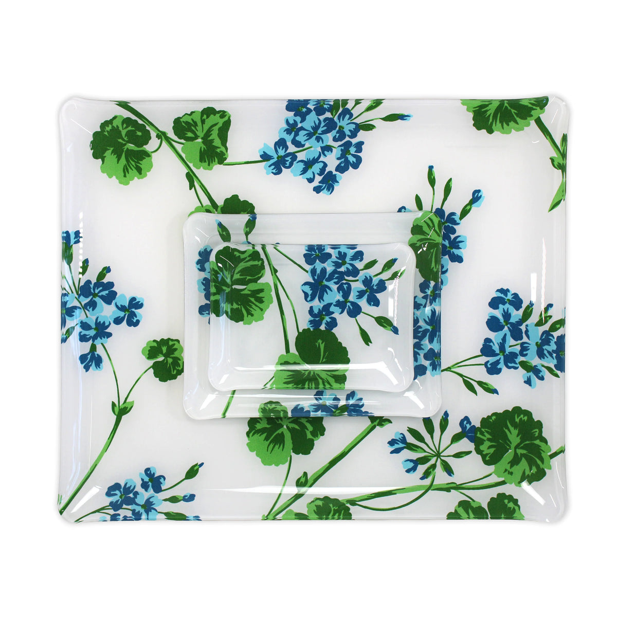 Géranium Parisien Turquoise Laminated Trays