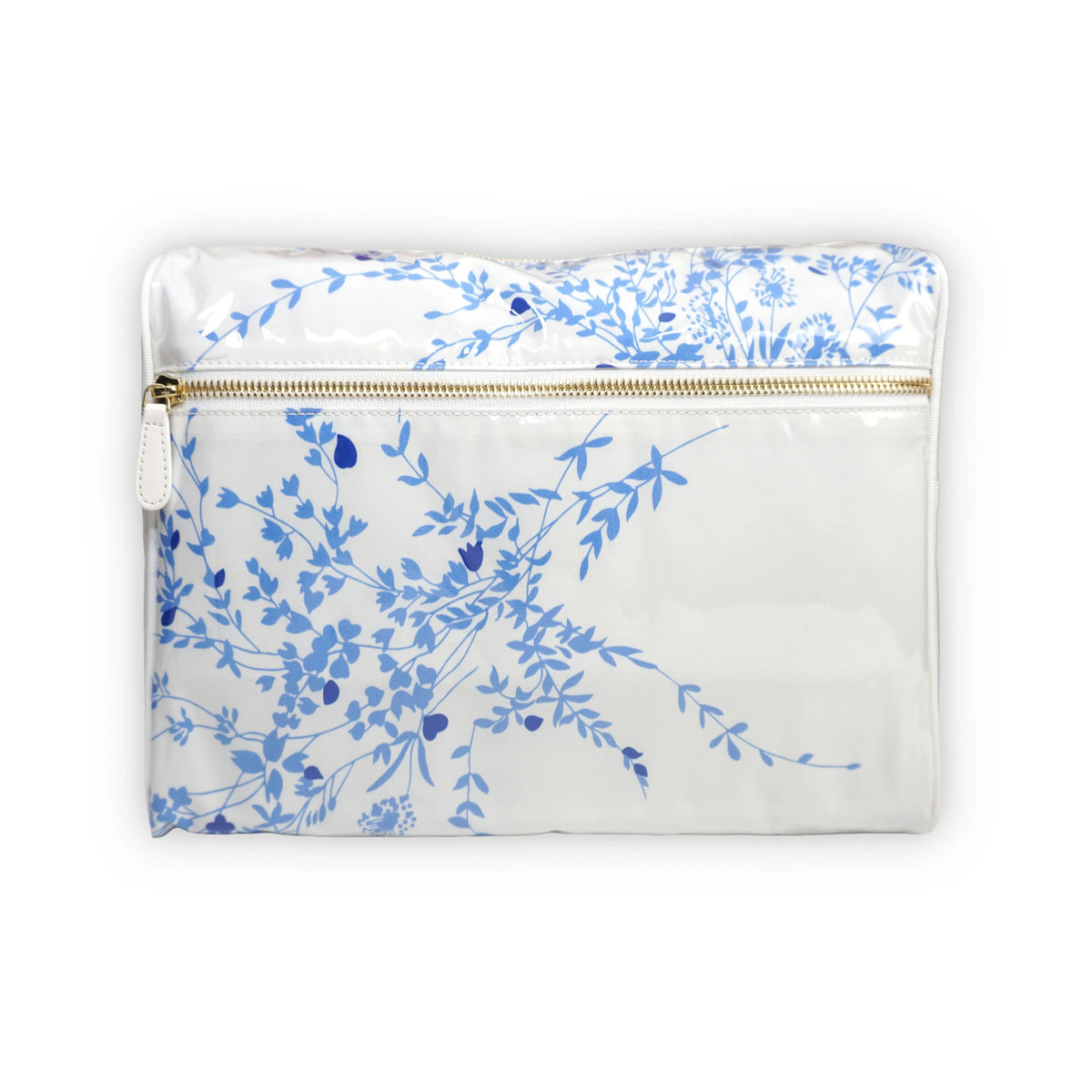 Jeté de Fleurs Blue Large Vinyl Cosmetic Bag