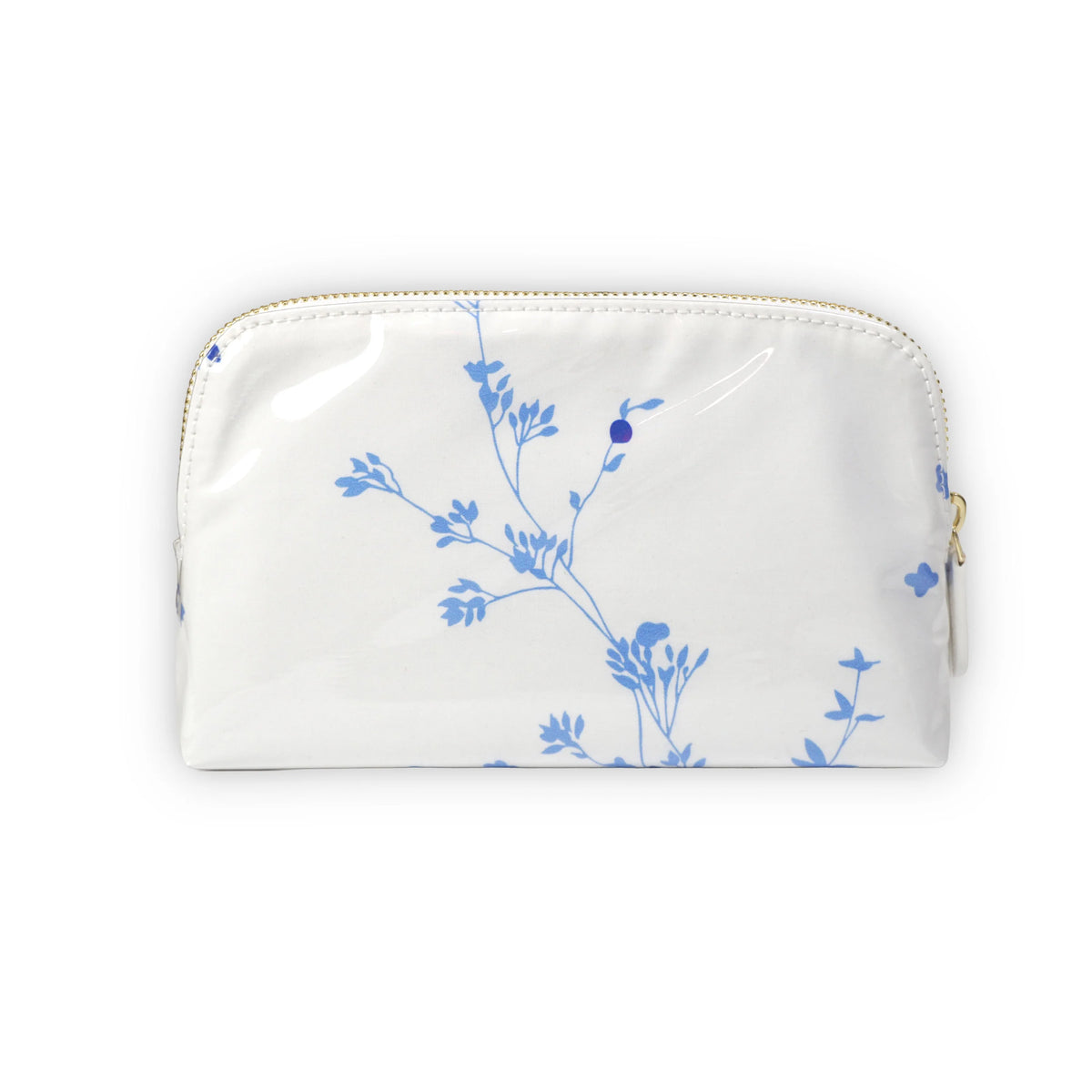 Jeté de Fleurs Blue Small Vinyl Cosmetic Bag