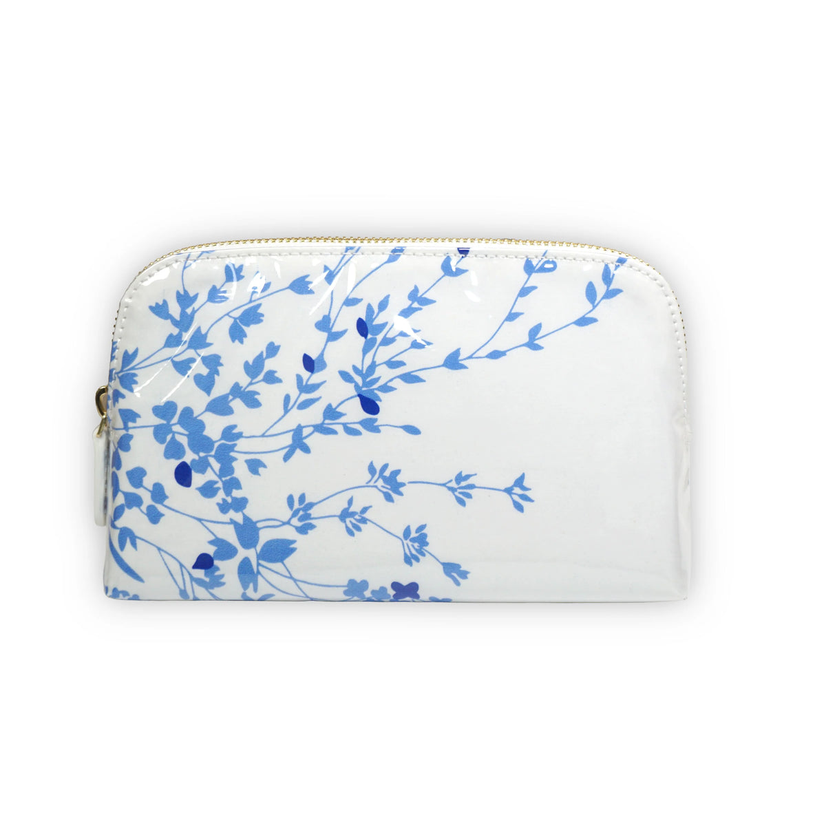 Jeté de Fleurs Blue Small Vinyl Cosmetic Bag