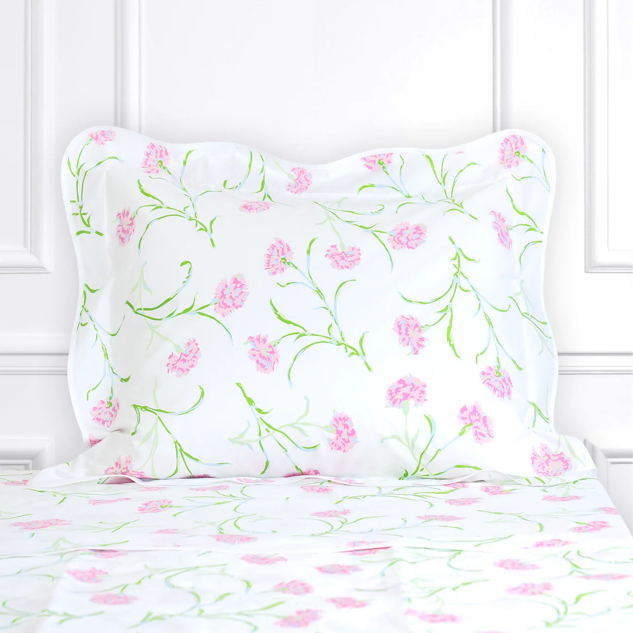 Carnations Pink, Green & Blue