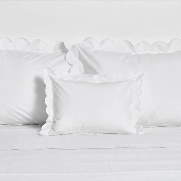 White with White Scalloped Bias