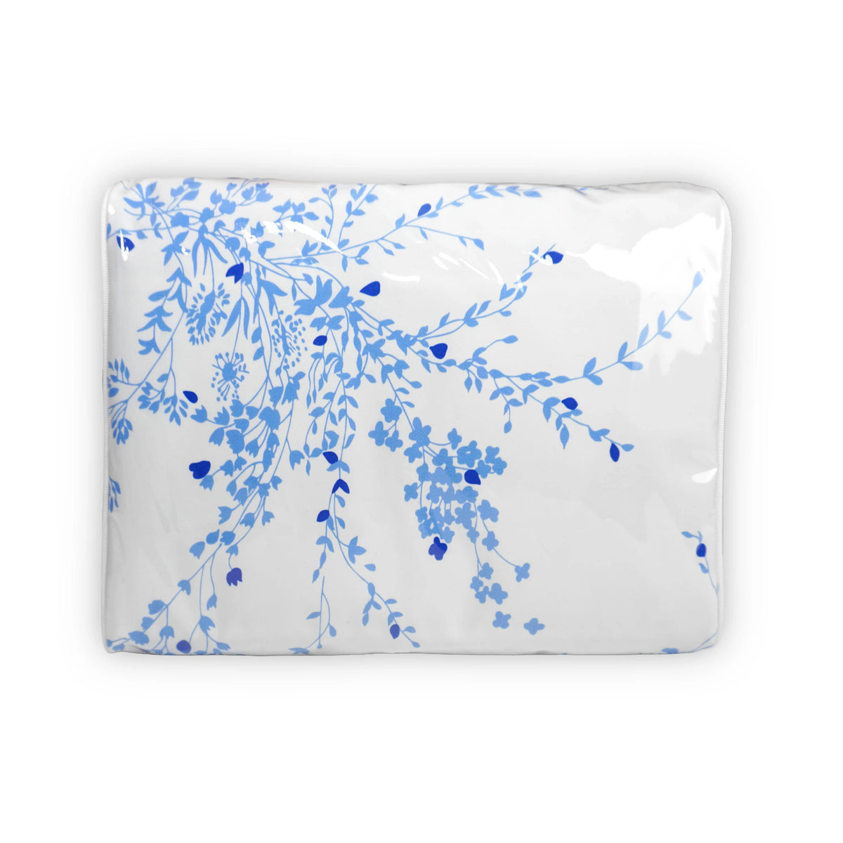 Jeté de Fleurs Blue Large Vinyl Cosmetic Bag