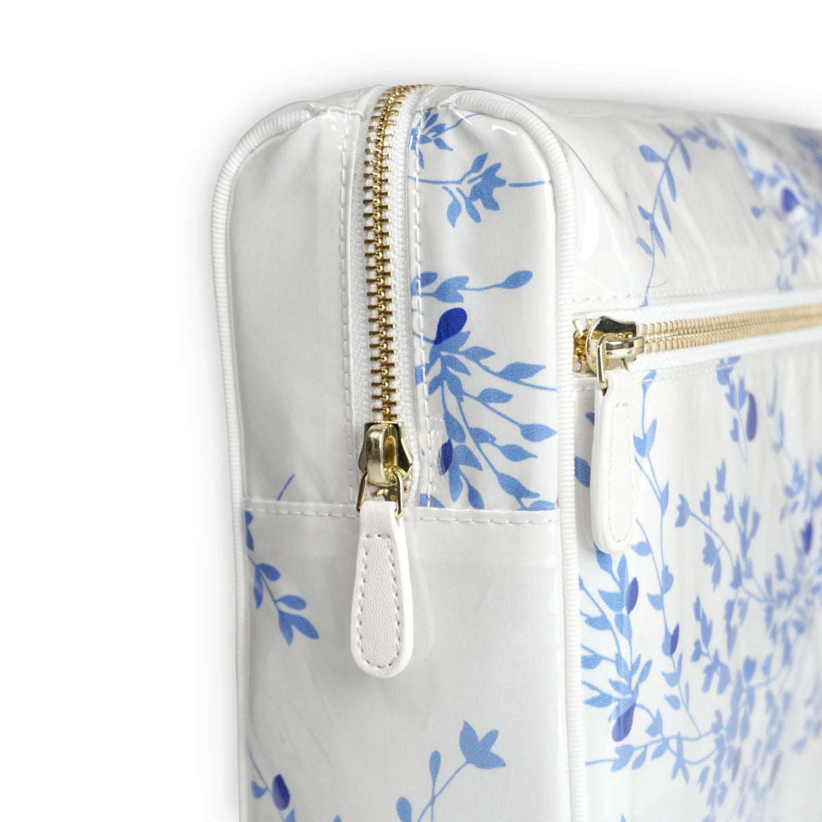 Jeté de Fleurs Blue Large Vinyl Cosmetic Bag