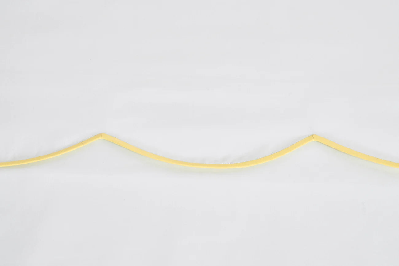 Blanc - Biais festonné Jaune